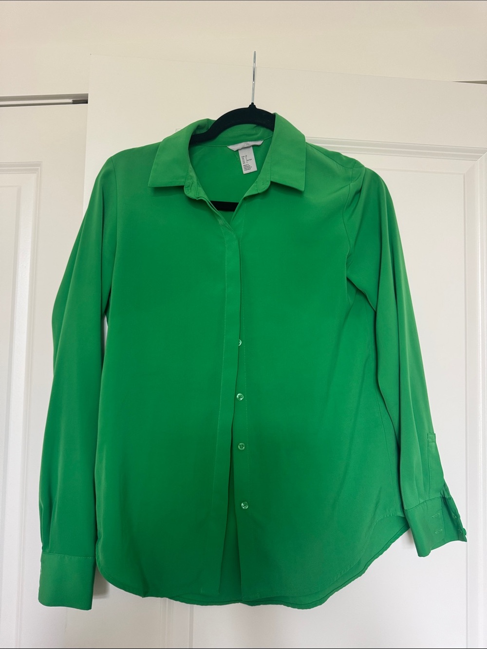 H&M Emerald Green Button-Up Blouse